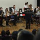 Award winning Logan Park High School Jazz Band performs at a school assembly. Photo by Peter...