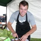 Bachelor Jared Fox shows the skill that won him the Bachelor Bake-off, a new event at the North...