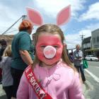 Balclutha girl Makayla-Jade Young (4) dressed as a pig for the South Otago A&P Society's float....