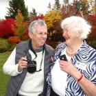 Barb Wall (left), of Australia, and Wanaka's Madge Snow, at the inaugural Anzac Blip meet in...