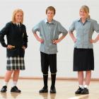 Bayfield High School pupils (from left) Ashleigh Wilson (16), James Lamb (13) and Maxine Buswell...