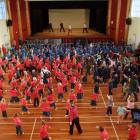 About 340 South Otago schoolchildren take part in a mass danceathon at the Balclutha War Memorial...