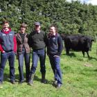 Beef genetics technologies experts Andrew Byrne (left) and Christian Duff (far right), from...