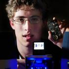Ben Mulholland with his iPod Super Dock, which has won the 2008 New Zealand Bright Sparks HiTech...