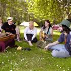 Bernadette Berry (left) enjoys some music with Mike Moroney, Lee O'Brien, Siobhan Moroney and...