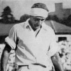 Bert Sutcliffe leaves the field after scoring 80 not out against South Africa in Johannesburg in...