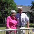 Beth and Dick McArthur pictured at Wanaka last summer when they were made life members of Central...
