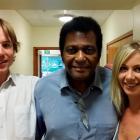 Bevan Gardiner (left), Charley Pride and Georgie Daniell pictured before last night's concert at...