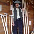 Bill Blair displays traditional grain shovels and bread paddles which will be used as props on...