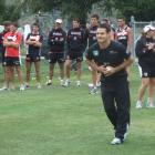 Black Caps 12th man Nathan McCullum trains with the team at the Queenstown Events Centre...