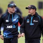 Black Caps captain Brendon McCullum and coach Mike Hesson. Photo by Getty.