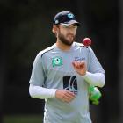 Black Caps captain Daniel Vettori at training yesterday.