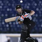 Black Caps opener BJ Watling plays a shot during New Zealand's fourth one-day international...