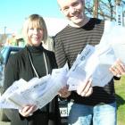 Blossom festival committee WoolOn event liaison Jill Tosswill (left) and projectExcel director...