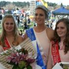 Blossom Festival Queen Ella Galletly  and  second runner-up Charlotte Portegys (left), both of...