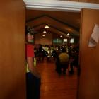 Blue Mountain Lumber employees wait in a small hall on the company’s premises before hearing that...