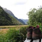 Boots dry out at a Routeburn Track hut after a hard day's tramping. Photos from ODT files.