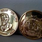 Both sides of the Gabriel's Gully gold rush commemorative coin. Photo supplied.