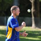 Bowling all-rounder Mark Craig gives the ball a rip during a training session with Otago at the...