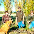 Brad (22, left), John (17) and Micheal (15) Hastie were proud of their blind gun dog Jake’s...
