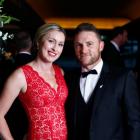 Brendon and Ellissa McCullum arrive for the New Zealand Cricket Awards at The Langham Hotel in...