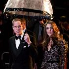 Britain's Prince William (L) and Catherine, Duchess of Cambridge attend the UK premiere of 'War...