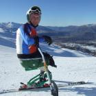 British adaptive skier Ian Bishop, a competitor at the Winter Games, who lost both legs serving...