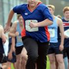 Brittany Kerr (Queen's High School) in action in the Kings Relays in Dunedin yesterday.