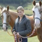 Brittany Whelan (17) with her horses, Repias Super Blond (left) and Kabo So Far, at her Brighton...