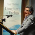 Broadcaster Paul Holmes talks about his latest book,  Daughters of Erebus, at the Dunedin Public...