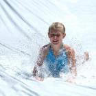 Brooke Jewell (10), of Wellington, on the waterslide.