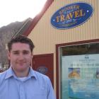 Brooker Travel Arrowtown manager Drew Carmody outside the company's newest office in Arrowtown....