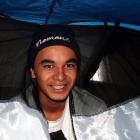 Buddah Haua-Kereopa, of Te Hou Ora's mentoring programme, tries out one of the new tents that...