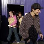 Cadbury Confectionery workers leave the Dunedin factory in Cumberland St yesterday after a...