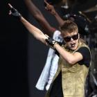 Canadian singer Justin Bieber performs during the MTV World Stage Live in Malaysia in Kuala...