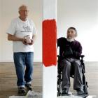 Careys Bay artist Ralph Hotere (right) and Auckland artist Billy Apple work together again after...