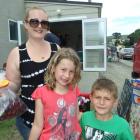 Carolyn, Emily (8), and Sean Reeves (6), all of Christchurch.