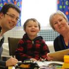 Caspar Adams (4) takes a break from his  B4 school health check at Dunedin Hospital  to pose for...