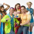 Cast members are (from left): Sun Park, Stevie Nicholson, Casey Burgess, Nathan Foley and Kellie...