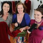 Cast members Barbara Power (left) and Nadya Shaw Bennett (right) with director Lara Macgregor at...