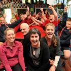 Celebrating the backdown are Balmacewen Intermediate technology teachers (from left) Alex Buttery...