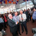 Celebrating the successful listing of Z Energy are (from left) NZX chief executive Tim Bennett, Z...