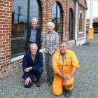 Celebrations ahead: Dunedin Gasworks Museum Trust board members (standing, from left) Bill Cowan,...