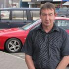 Centennial Ave retailer David Tidey in front of the angle parking the New Zealand Transport...