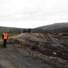 Central Otago District Council infrastructure services manager Jon Kingsford with the realigned,...