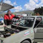 Central Otago Motorsport Club president Grant Keen, of Cromwell, gives his Alfa Romeo Alfasud a...