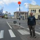 Chalmers Community Board chairman Steve Walker on one of the two pedestrian crossings in George...