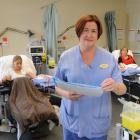 Charge nurse manager Maree McDonald, with (left) Claire Johnson (22), of Invercargill, who is...