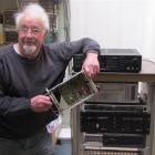Charlie Fraser with the beginnings of the transmitter for the new Whitestone City Music radio...