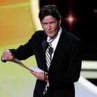 Charlie Sheen on stage at the 63rd Primetime Emmy Awards in Los Angeles this week. REUTERS/Mario...